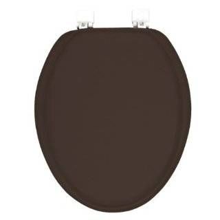 ELONGATED Premium Ginsey CHOCOLATE BROWN Padded Soft Toilet Seat