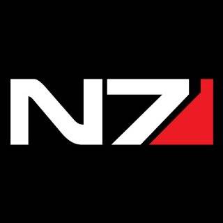 Mass Effect 2 and 3 Sticker N7 Decal white and red Vinyl game logo