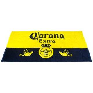  Navy Blue / Yellow Corona Extra Beach Towel 35 x