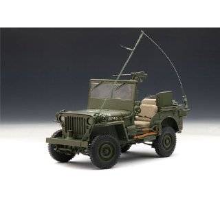  Jeep Willys Army Green 1/18 by Autoart 74006 Toys & Games