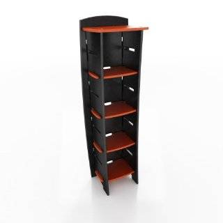 Legare 59 Inch by 18 Inch Bookcase, Red and Black
