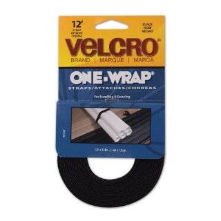  Velcro One Wrap Straps, Black (91372)