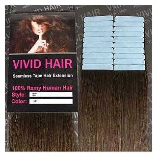   Inches Vivid Hair Remy Seamless Tape Skin Weft Human Hair Extensions