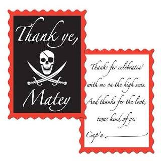 Pirate Fill In Thank You Notes 8ct Toys & Games