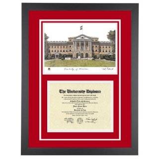 WISCONSIN MADISON Diploma Frame with Artwork in Classic 
