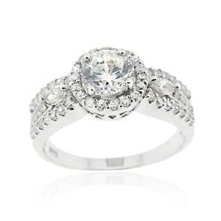 Sterling Silver Vintage Style Engagement Ring, w/ a 6mm (.75 ct) Round 