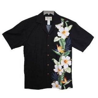  HAWAIIAN MENS TIKI FLOWERS BORDER DESIGN SHIRT Clothing