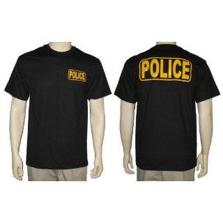    Police Officer Black & White T shirt Shirt Size XL 