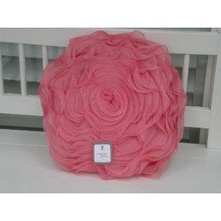   Rose Chiffon Decorative Throw Pillow   16 Inch Round   Dusty Rose
