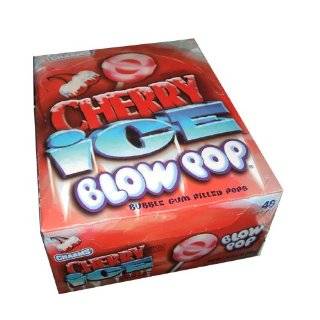 Charms Blow Pop Sucker Lollipops Cherry Ice Flavor 48 Count Box
