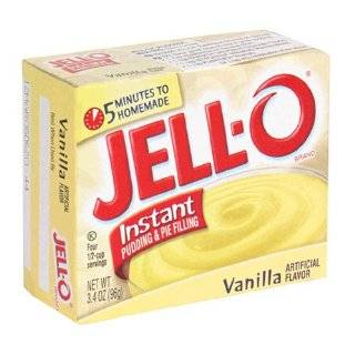 Jell O Instant Pudding & Pie Filling, Vanilla, 3.4 Ounce Boxes (Pack 