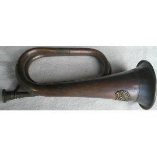   Brass Civil War Bugle With 7th Calvary 7/A Insignia 