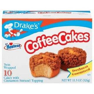 Drakes by Hostess 10 ct Coffee Cakes with Cinnamon Streusel Topping 