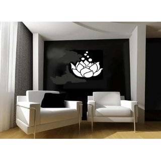 LOTUS FLOWER Giant 24 Black GIANT WALL STICKER / DECAL