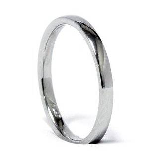    Womens Platinum 2mm Traditional Wedding Band Ring, Size 4 Jewelry