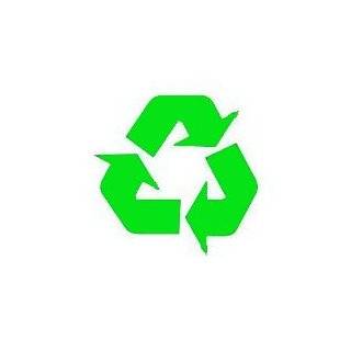  Recycling Symbol green vinyl cut out sticker 4.5 Window 