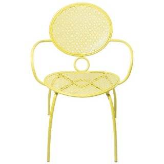 Alfresco Home Daisy Mesh Margarita Bistro Chairs, Green Apple, Set of 