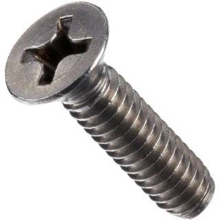 Stainless Steel Machine Screw, Flat Head, Phillips Drive, #2 56, 1 1/4 