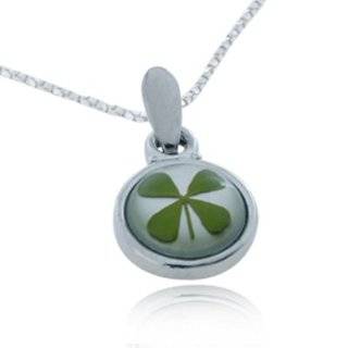 Chuvora Real Irish Four Leaf Clover, Symbol of Good Luck, Round 