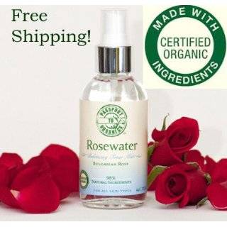 Organic Rosewater Toner Mist with Bulgarian Rose   Paraben Free