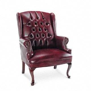   Traditional Guest Chair, Black Boss Wingback Traditional Guest Chair