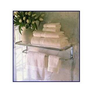 Polished Chrome Train Rack or Hotel Style 18 Towel Shelf with Drying 