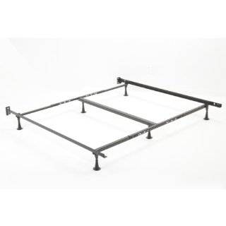  King Metal Bed Frame with Adjustable Glides with Headboard and Foot 