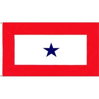  Service Banner   ONE Star Satin 8 in. x 14 in. Blue Star 