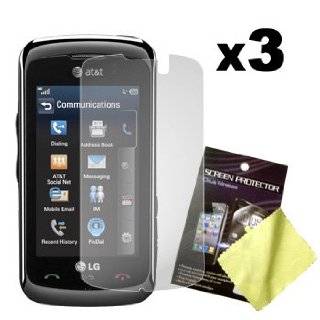   LG GT550 Encore Graphics Case   Blue Flower Cell Phones & Accessories