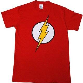  Classic FLASH SILVER FOIL LOGO T Shirt DC Comics Clothing
