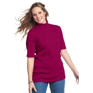  Roamans Plus Size Mockneck Ultimate Tee Clothing