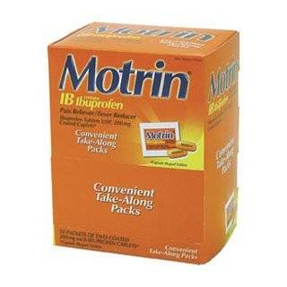 Motrin IB Ibuprofen Pain Relief Caplets Dipenser Packets 50X2 (PRODUCT 