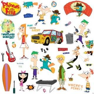 RoomMates RMK1536SCS Phineas and Ferb Peel & Stick Wall 
