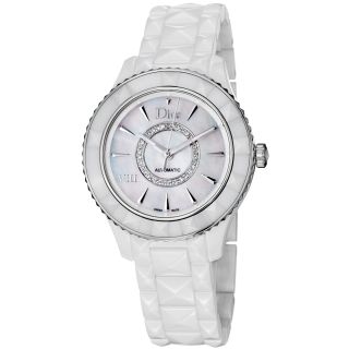 Christian Dior Womens White Eight White Ceramic Diamond Watch