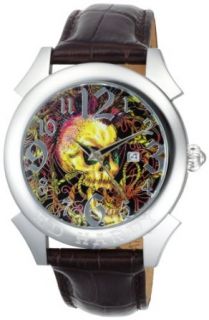 Ed Hardy Mens RE SK Revolution Skull Stainless Steel 316L Watch