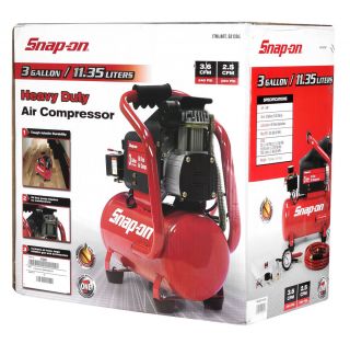 Snap ON® 3 Gallon Heavy Duty Oil Free Style Air Compressor Kit New