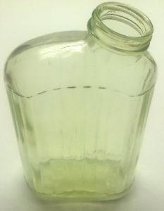 Vintage Green Depression Glass Refrigerator Water Bottle Anchor Hocking