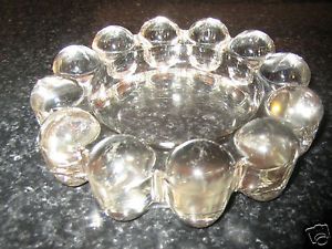 Vintage Anchor Hocking Clear Boopie Candlewick Glass Ashtray 5" Diameter