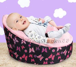 Pink Baby Bean Bag Kids Chair Bed Rocker Todlers Lovely Beanbag Without Beans