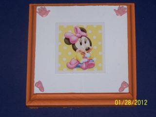 Disney Baby Minnie Mouse Wall Plaque Decor Bedding Girls Signs Kids Nursery Room