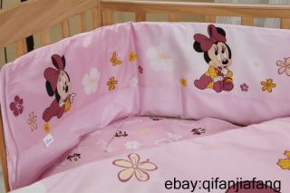 Stunning Disney Minnie Mouse Baby Crib 6pc Comforter in A Bag Highly recommended