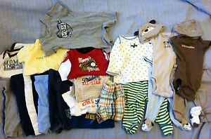 Baby Boy Clothes Clothing Lot Shirts Pants Shorts Newborn Outfits Little Brother