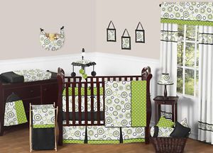Sweet JoJo Designs Modern Circle Gender Neutral Baby Girl Boy Crib Bedding Set