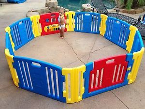 Baby Kids Playzone Play Yard Play Pen Safety Fence Sound Lights Double Sized
