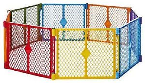 Safety Superyard Baby Gate Kids Portable Play Yard Pet Panel Color Pen