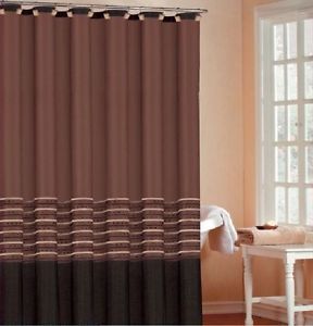 Luxury Deluxe Chocolate Brown Shower Curtain 72"x72" Bathroom Accessories