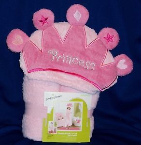 New Princess Crown Hooded Bath Towel 100 Cotton Pink Girls Childrens Baby Pool
