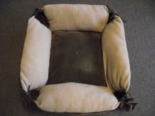 24" x 24" Reversible Tie Fleece Dog Cat Pet Bed Cushion