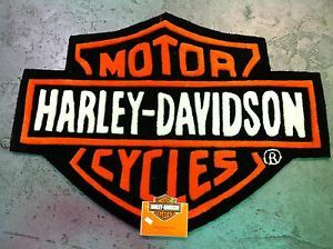 Harley Davidson Rug Authentic Licensed Bar and Shield Outline Bath Entry Mat