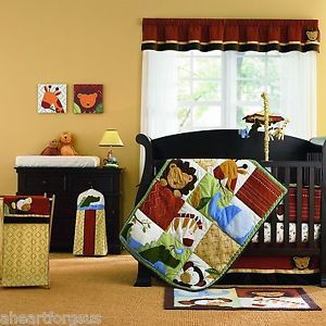 New Kids Line African Dreams 6P Crib Bedding Set Jungle Safari Animals Lion Boy